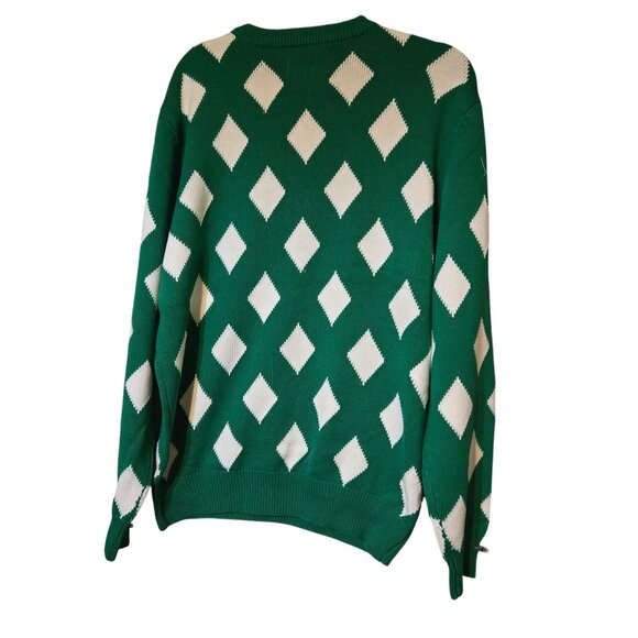 Bogey Boy Men's Diamond‎ Pattern Crewneck Sweater Golf Macklemore Square Large - Picture 3 of 8